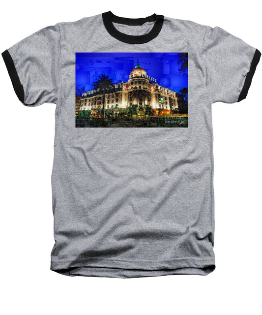 Baseball T-Shirt - Le Negresco Hotel In Nice France