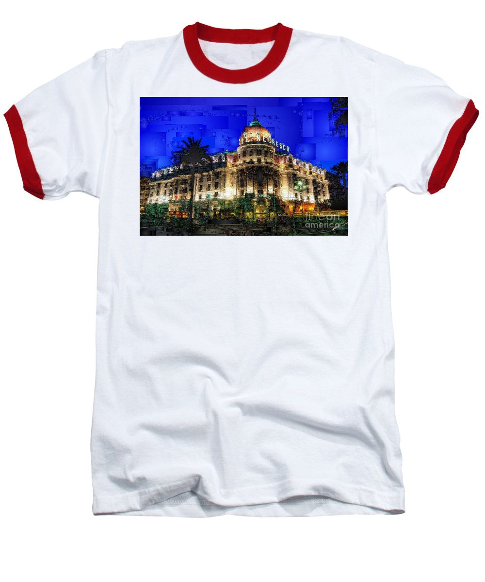 Baseball T-Shirt - Le Negresco Hotel In Nice France