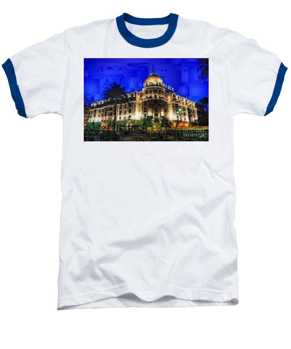 Baseball T-Shirt - Le Negresco Hotel In Nice France