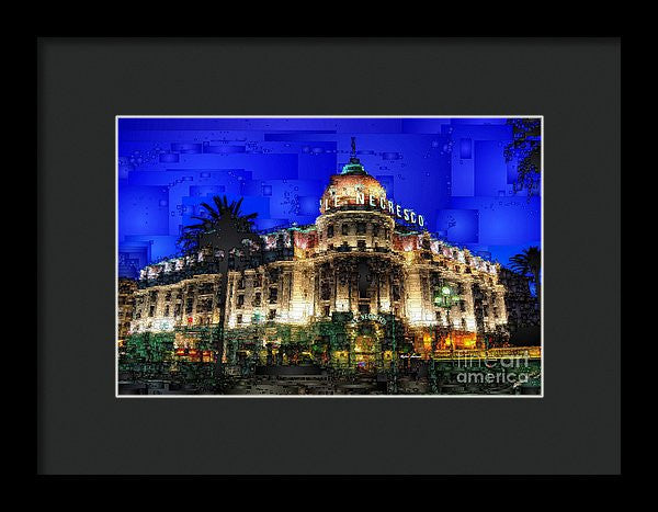 Framed Print - Le Negresco Hotel In Nice France