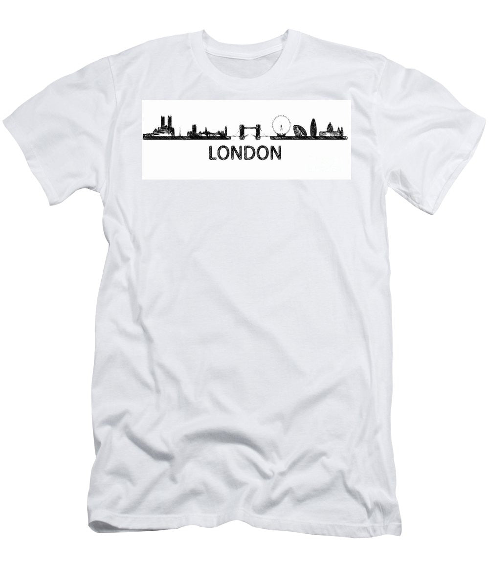 T-shirt pour homme (coupe ajustée) - London Silhouette Sketch