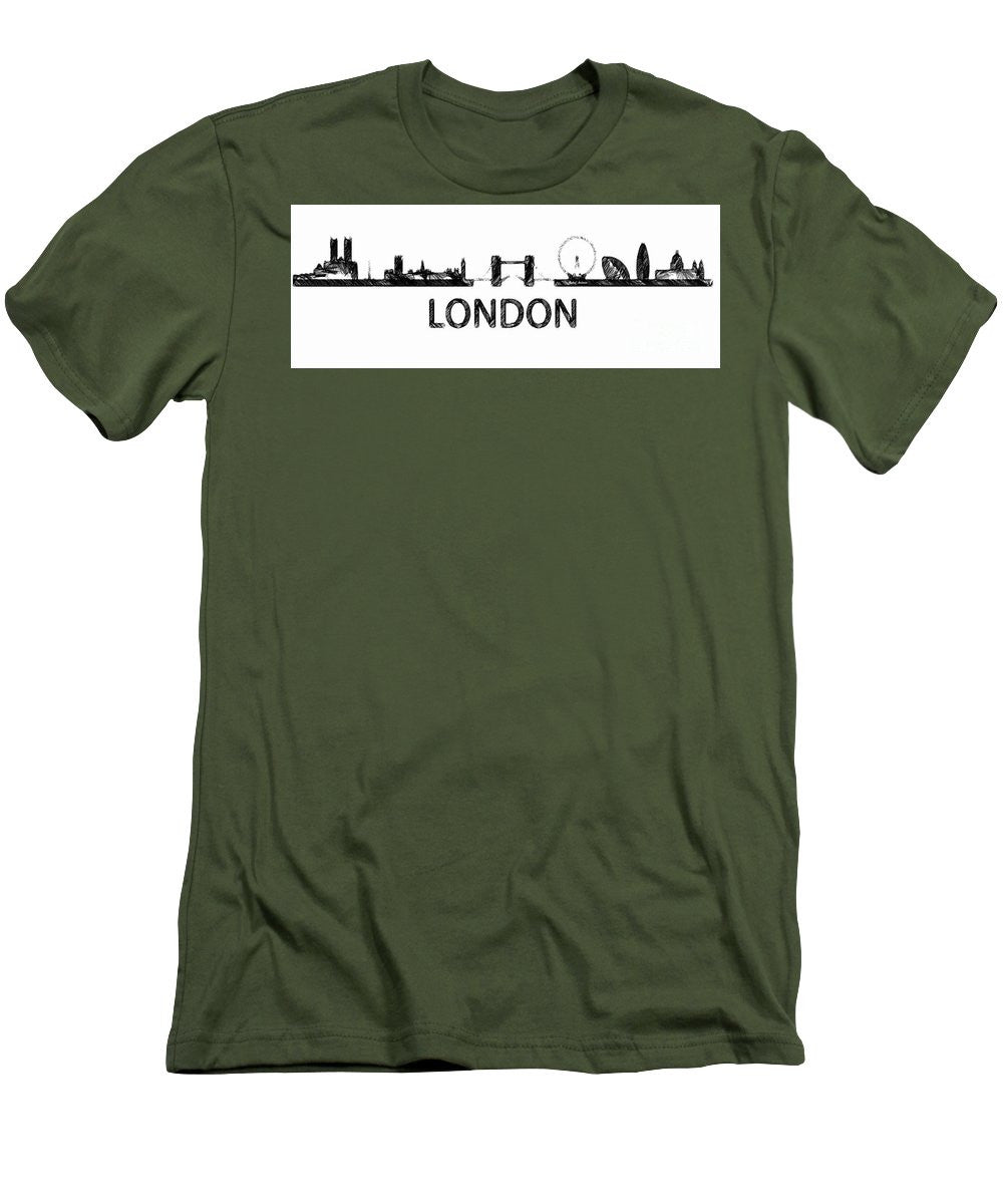 T-shirt pour homme (coupe ajustée) - London Silhouette Sketch