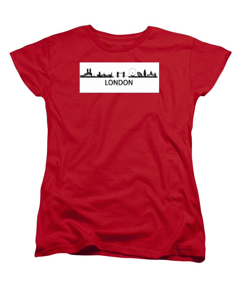 T-shirt pour femme (coupe standard) - London Silhouette Sketch