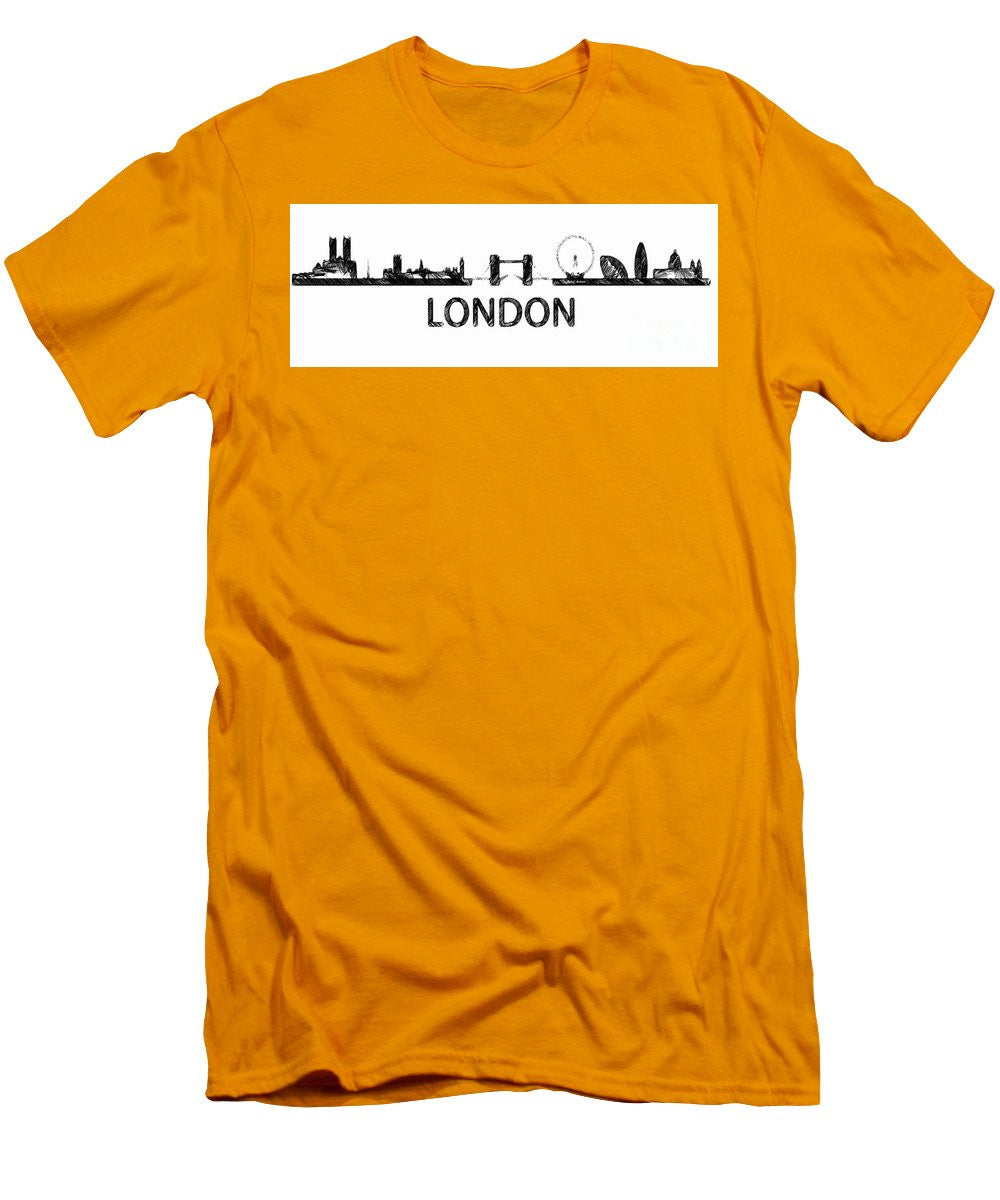 T-shirt pour homme (coupe ajustée) - London Silhouette Sketch