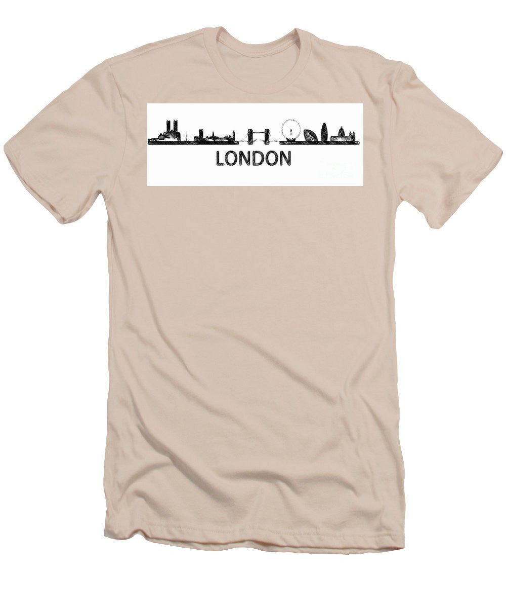 T-shirt pour homme (coupe ajustée) - London Silhouette Sketch