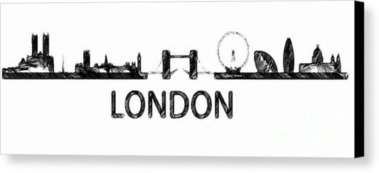 Impression sur toile - Croquis de silhouette de Londres