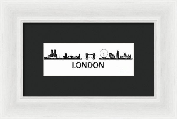 Framed Print - London Silouhette Sketch