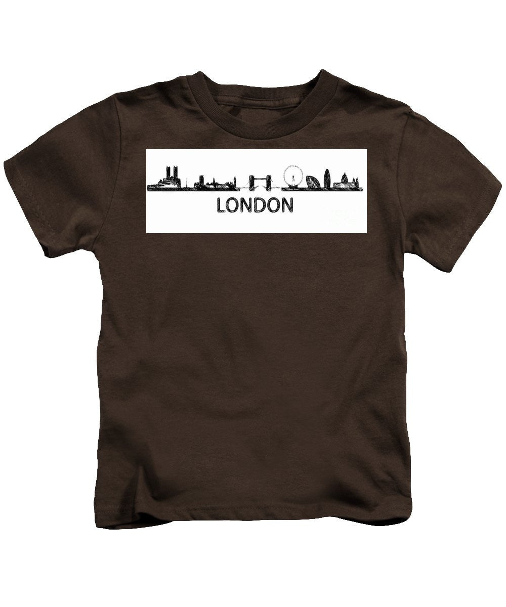 Kids T-Shirt - London Silouhette Sketch