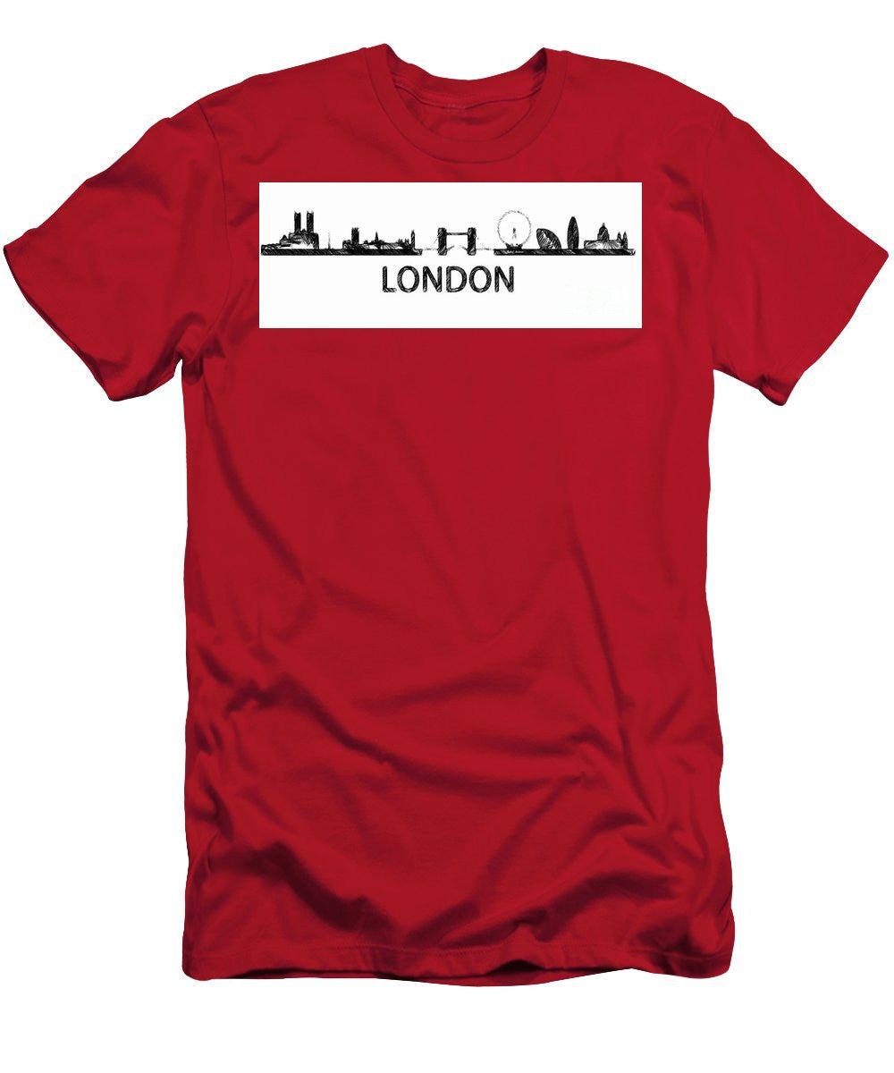 T-shirt pour homme (coupe ajustée) - London Silhouette Sketch