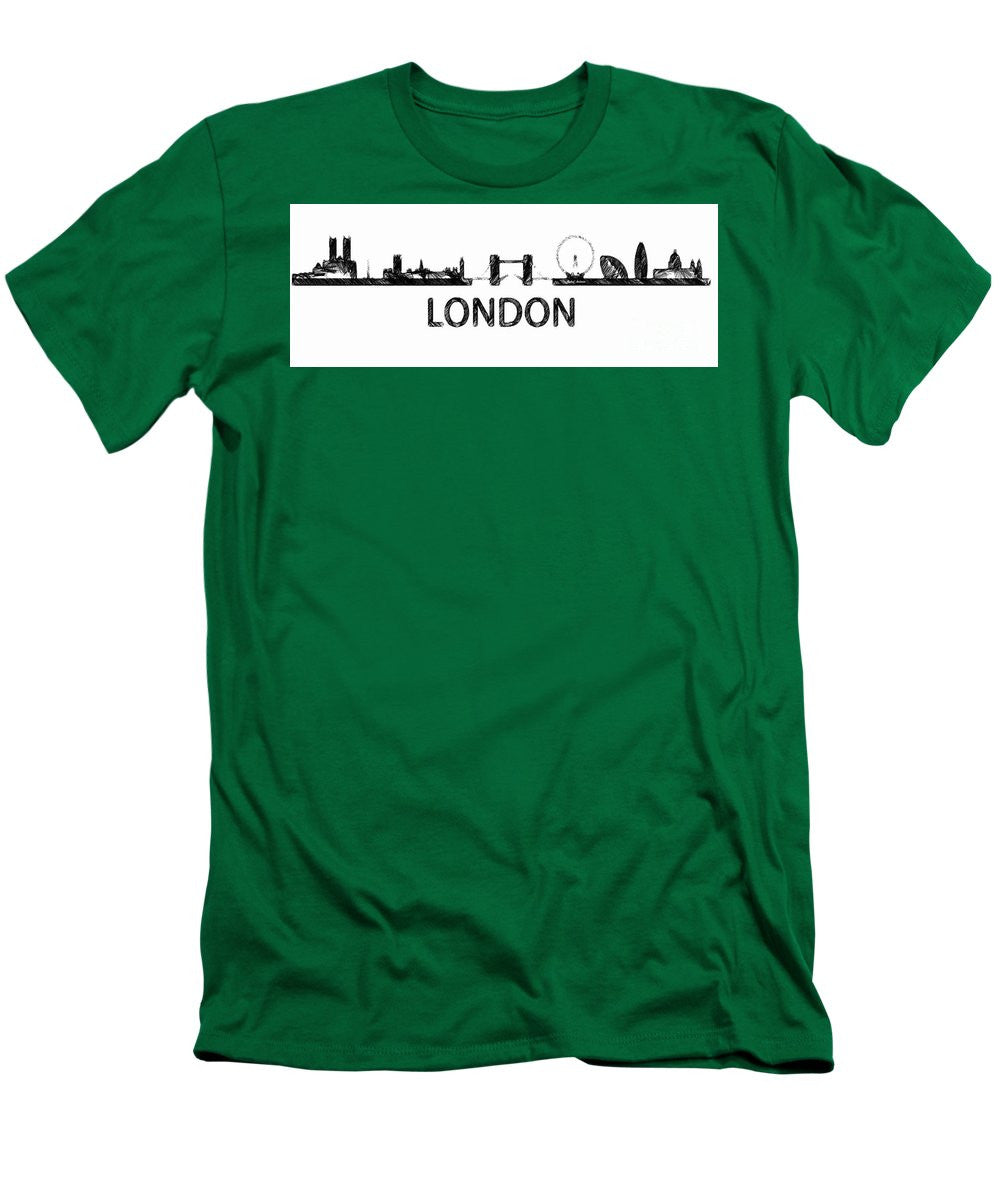 T-shirt pour homme (coupe ajustée) - London Silhouette Sketch