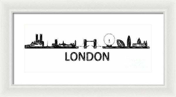 Framed Print - London Silouhette Sketch