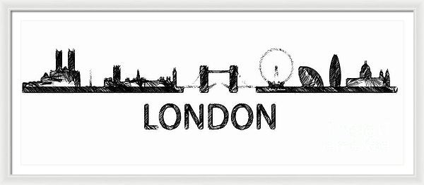 Framed Print - London Silouhette Sketch