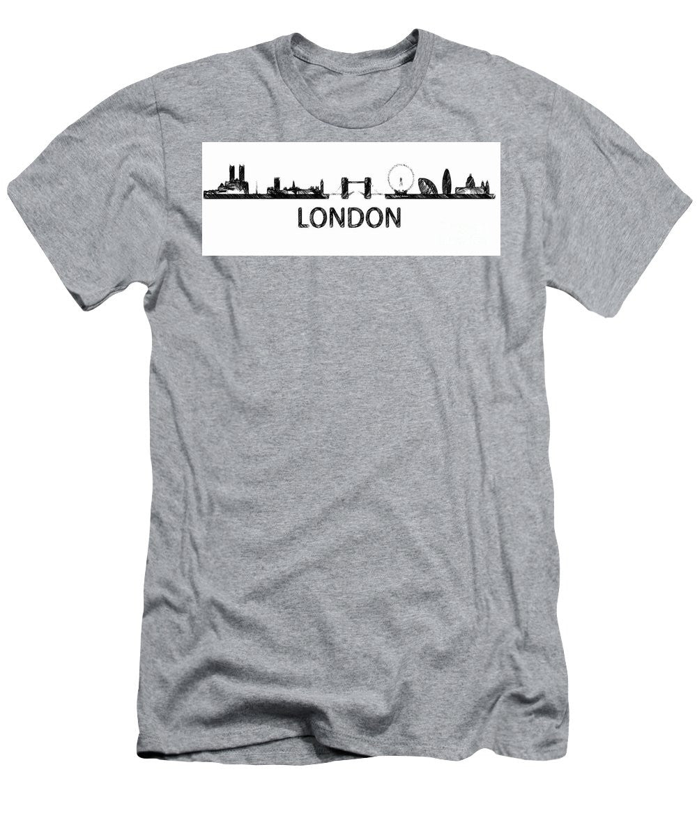 T-shirt pour homme (coupe ajustée) - London Silhouette Sketch