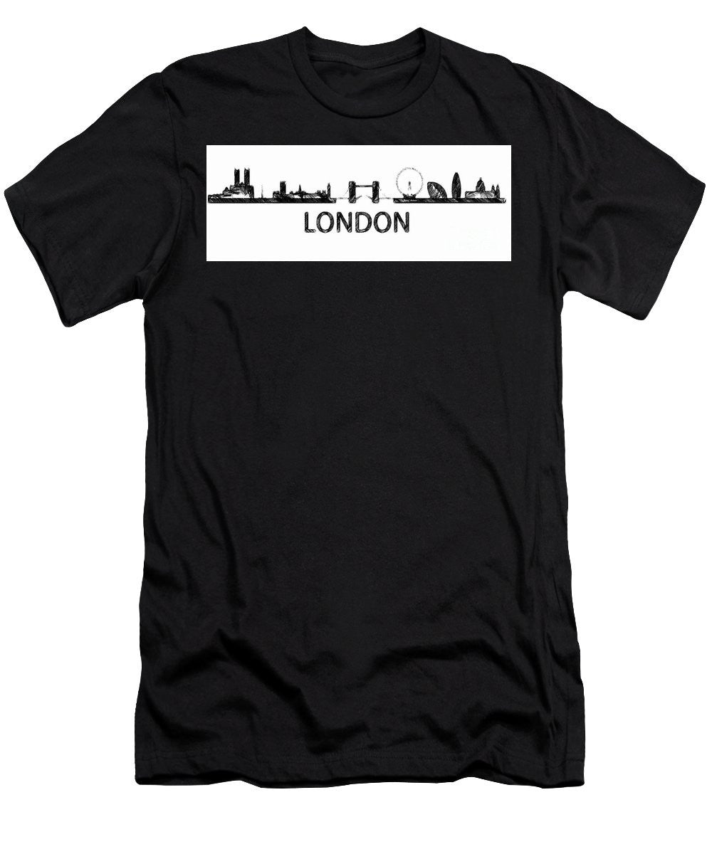 T-shirt pour homme (coupe ajustée) - London Silhouette Sketch