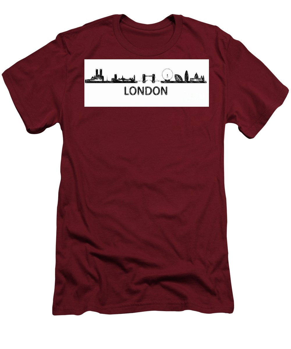 T-shirt pour homme (coupe ajustée) - London Silhouette Sketch