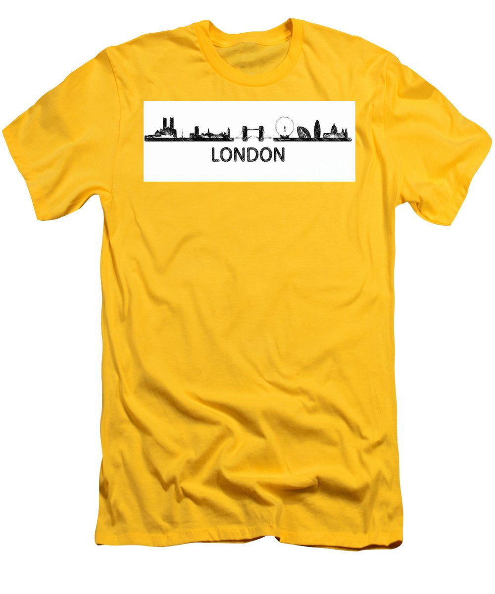 T-shirt pour homme (coupe ajustée) - London Silhouette Sketch