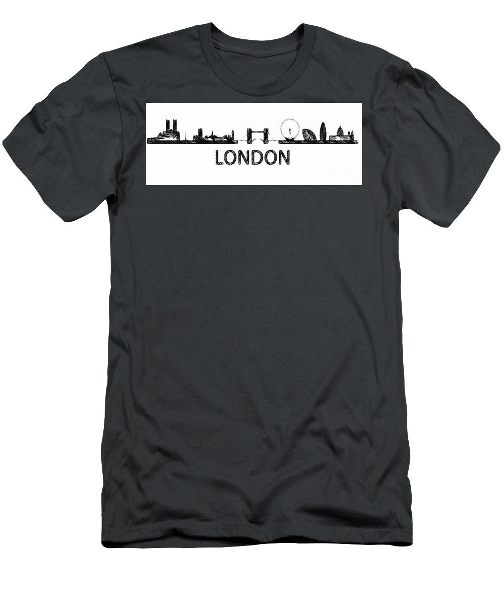 T-shirt pour homme (coupe ajustée) - London Silhouette Sketch