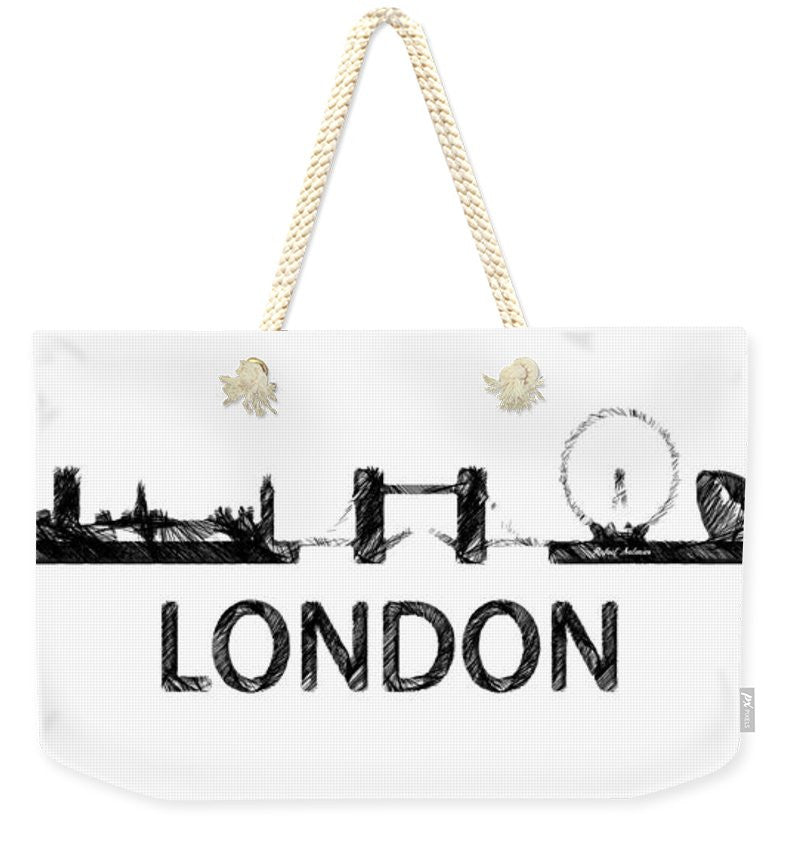 Weekender Tote Bag - London Silouhette Sketch