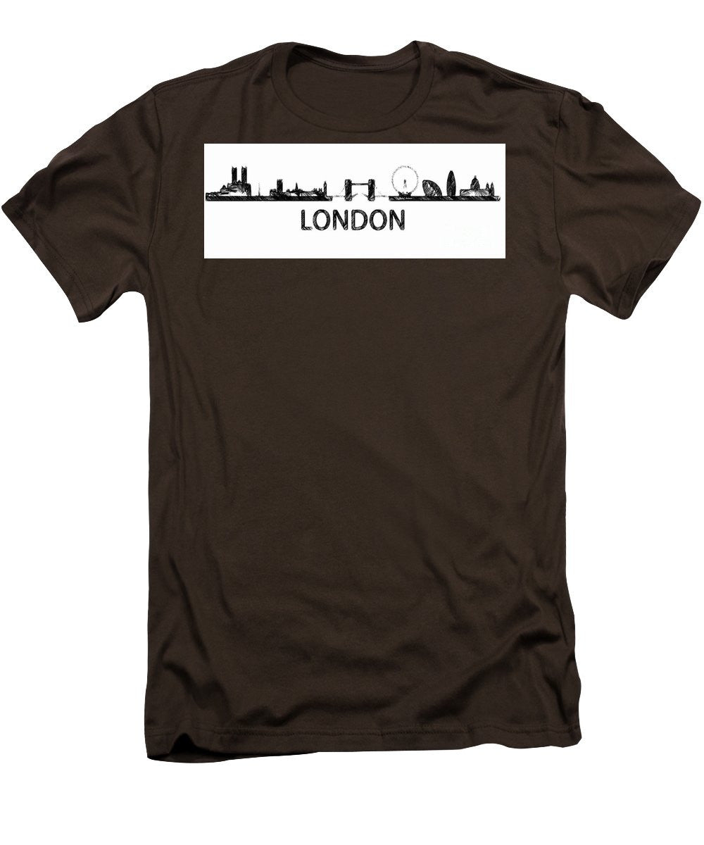 T-shirt pour homme (coupe ajustée) - London Silhouette Sketch