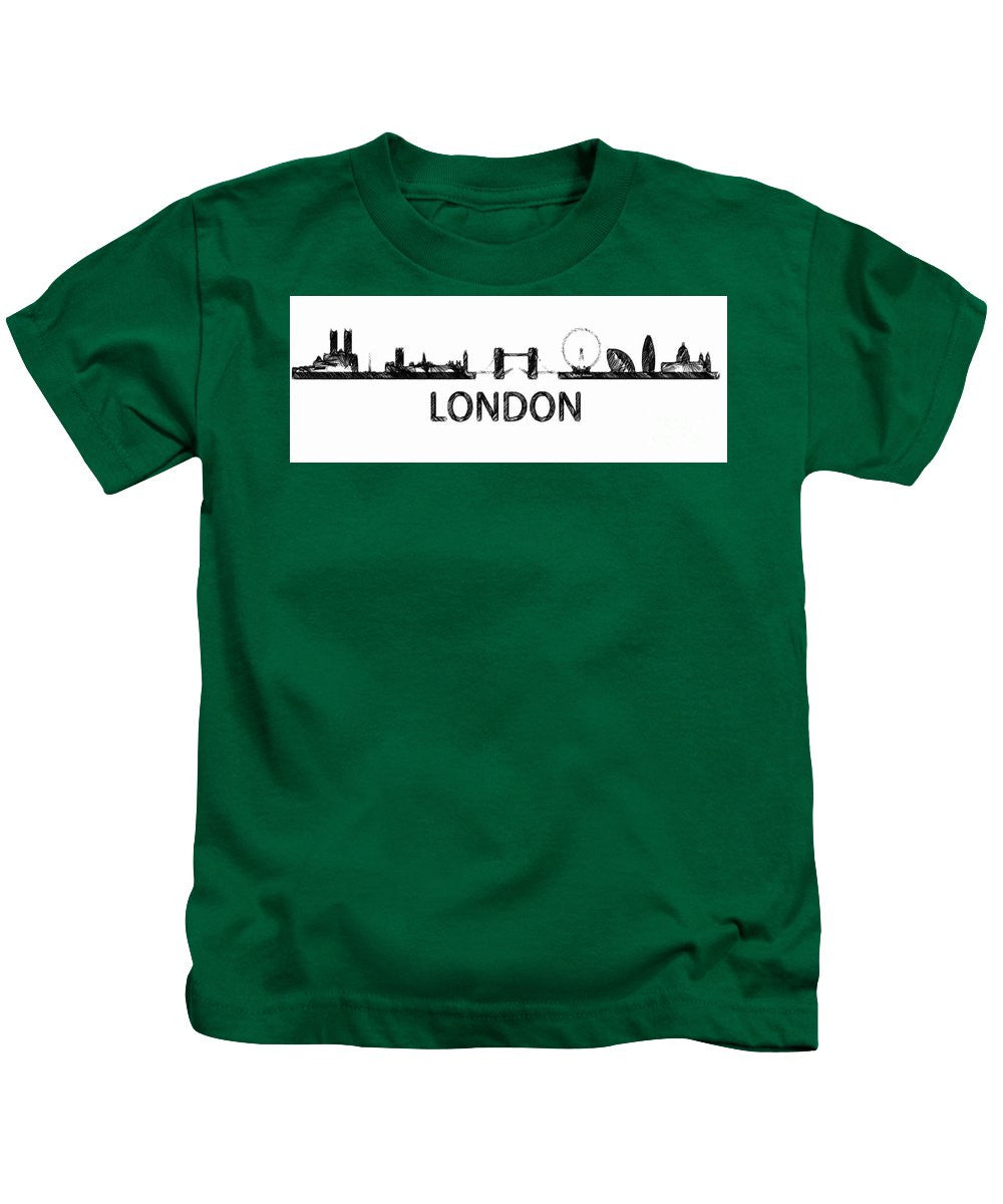 Kids T-Shirt - London Silouhette Sketch