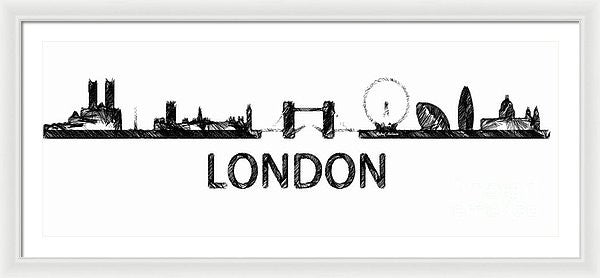 Framed Print - London Silouhette Sketch