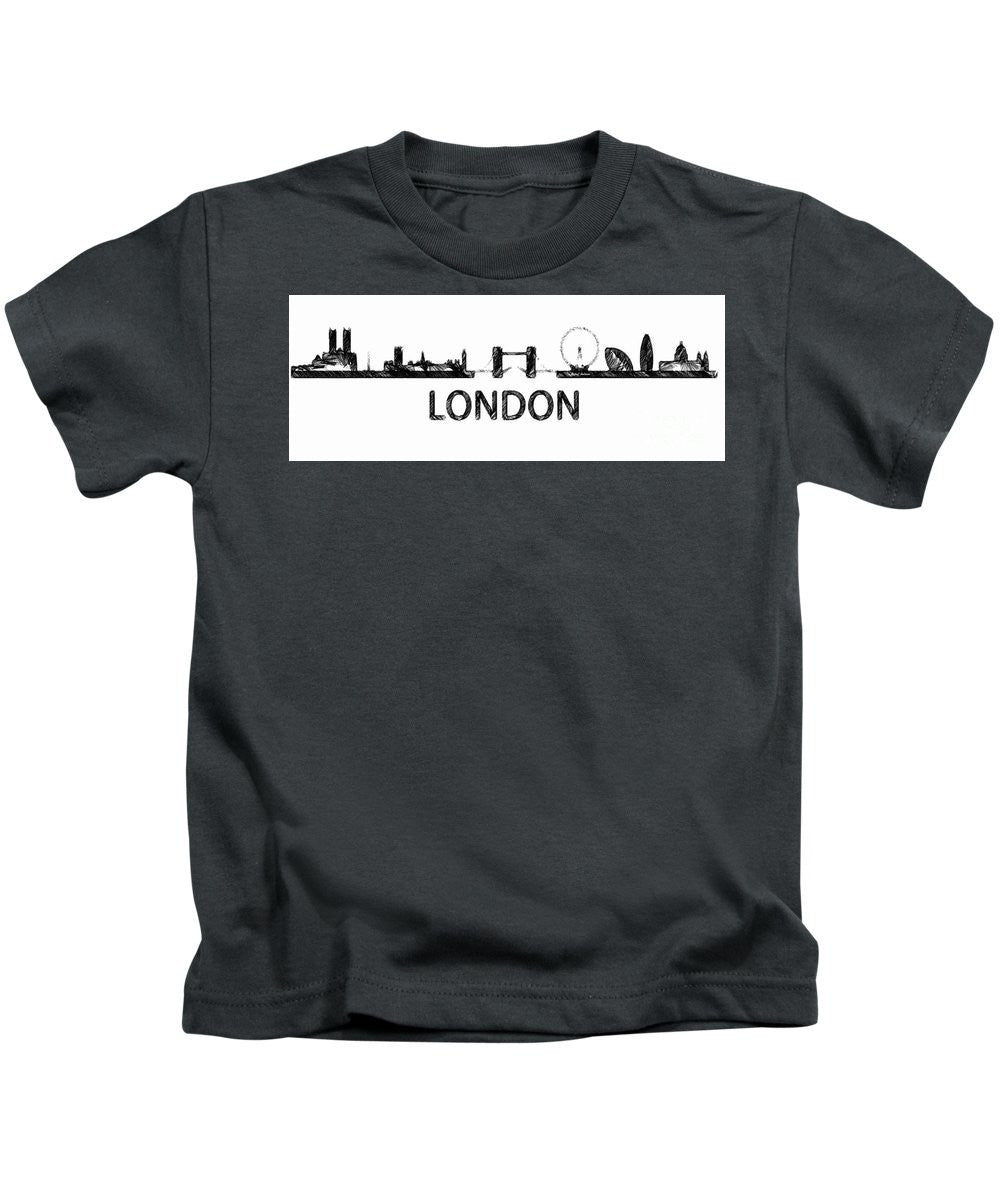 Kids T-Shirt - London Silouhette Sketch