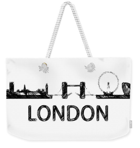 Weekender Tote Bag - London Silouhette Sketch