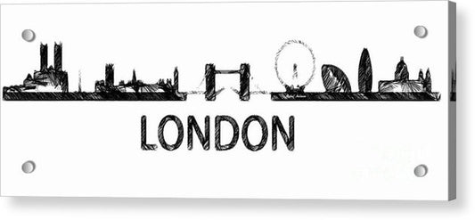 Acrylic Print - London Silouhette Sketch