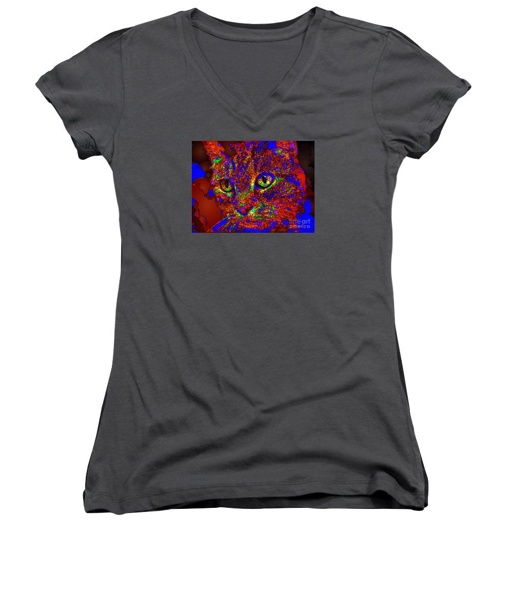 Women's V-Neck T-Shirt (Junior Cut) - Looking For An Owner. Pet Series