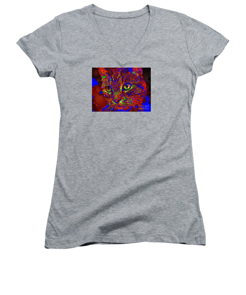 Women's V-Neck T-Shirt (Junior Cut) - Looking For An Owner. Pet Series