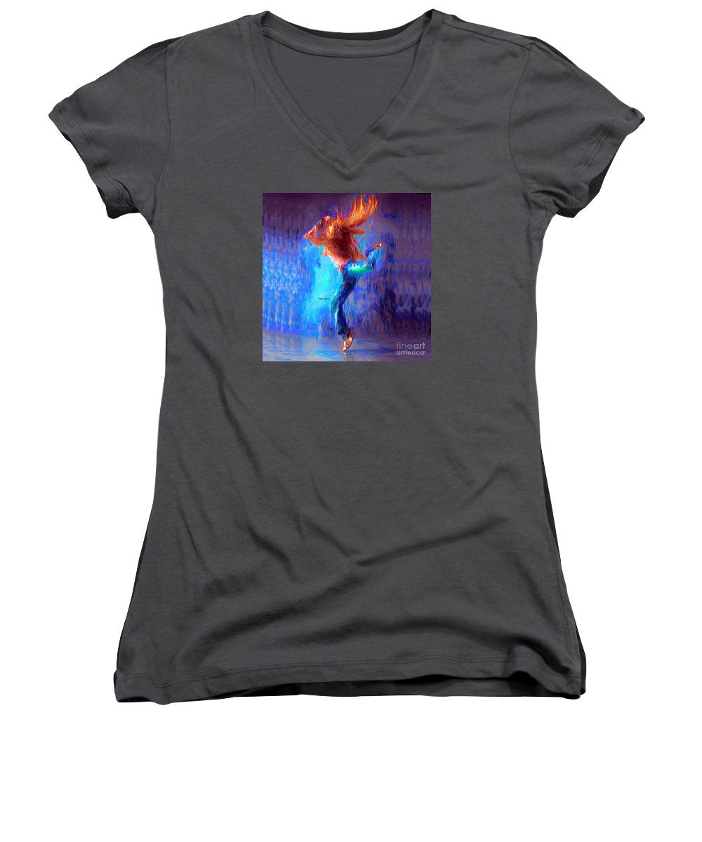 Women's V-Neck T-Shirt (Junior Cut) - Love To Dance