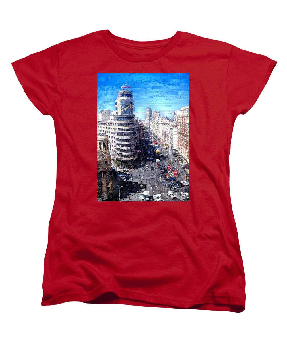 T-shirt femme (coupe standard) - Madrid - La Gran Via