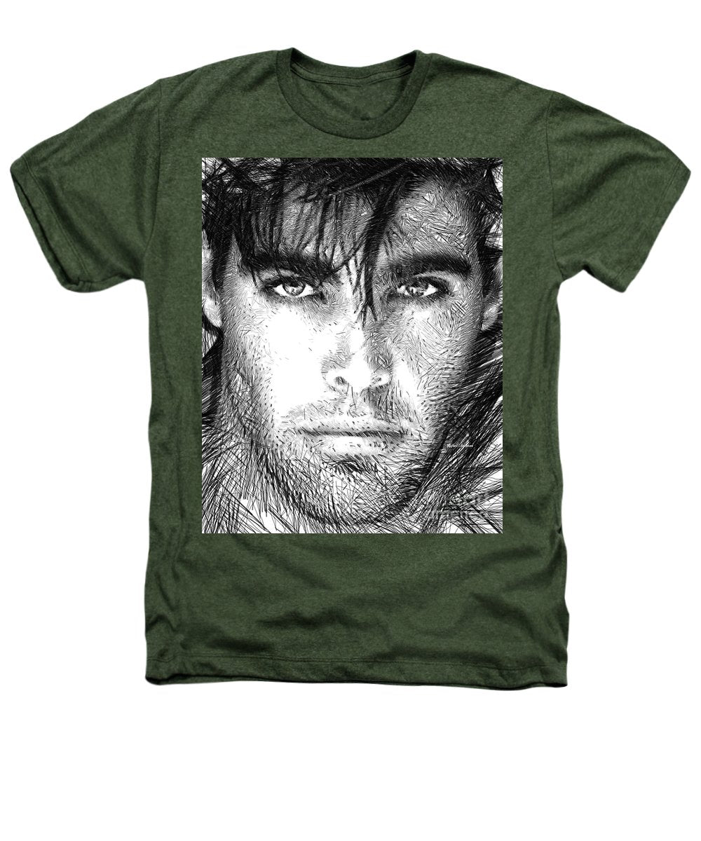 Male Portrait 1359 - Heathers T-Shirt