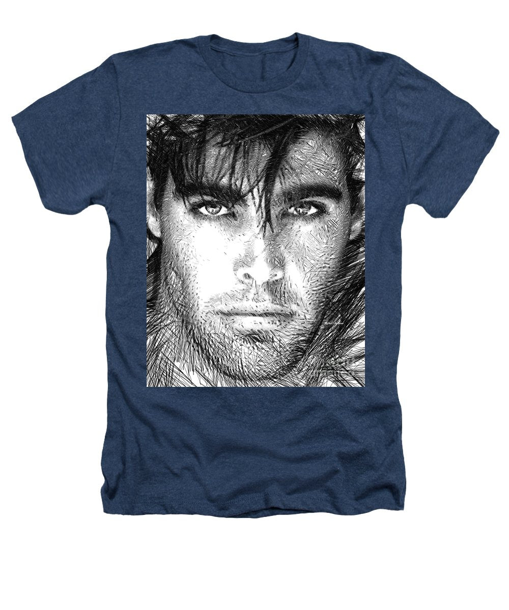 Male Portrait 1359 - Heathers T-Shirt