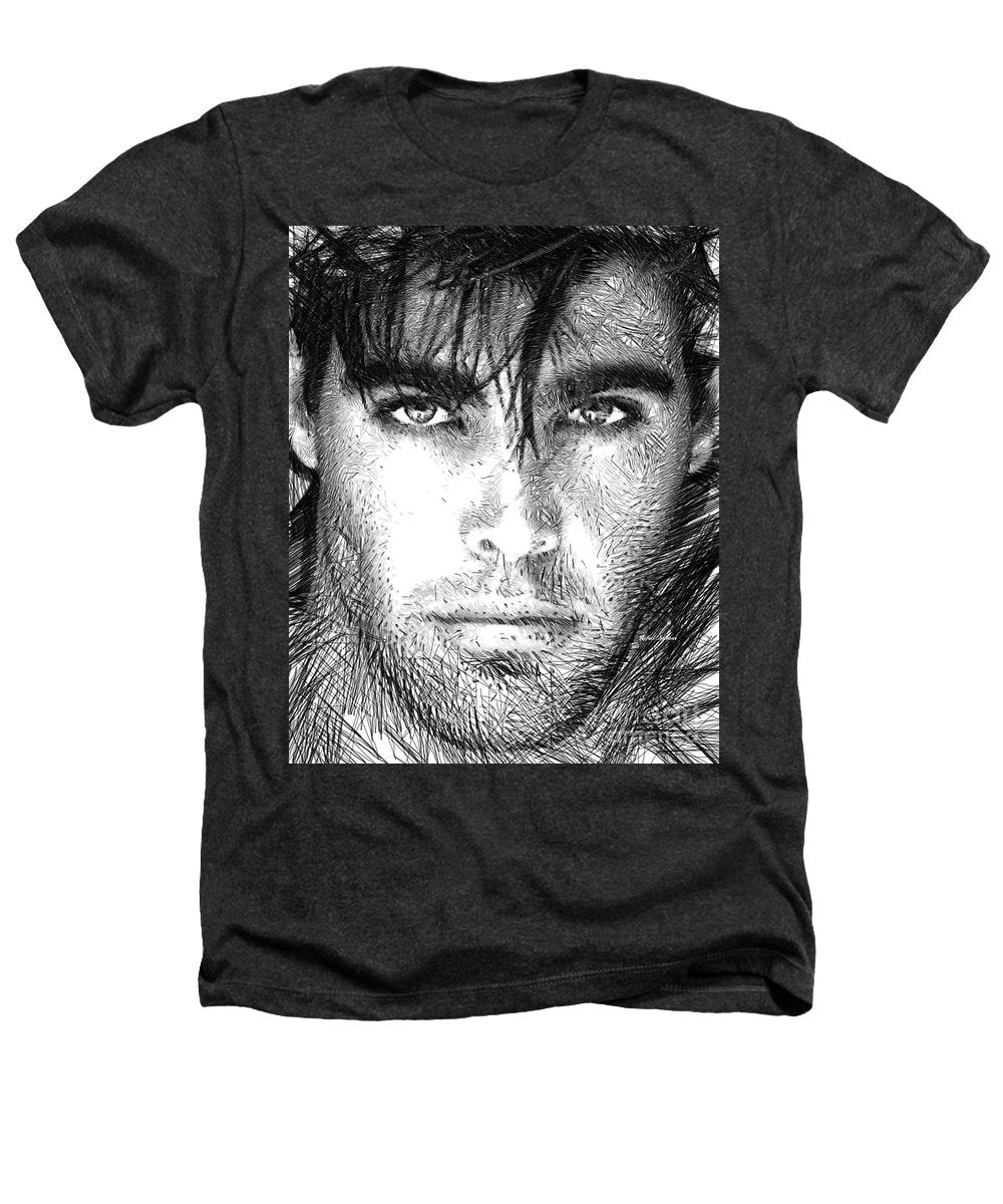 Male Portrait 1359 - Heathers T-Shirt