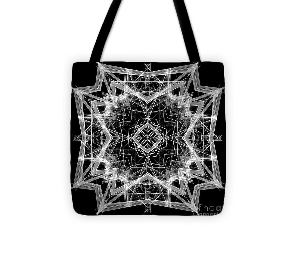 Mandala 3354b In Black And White - Tote Bag