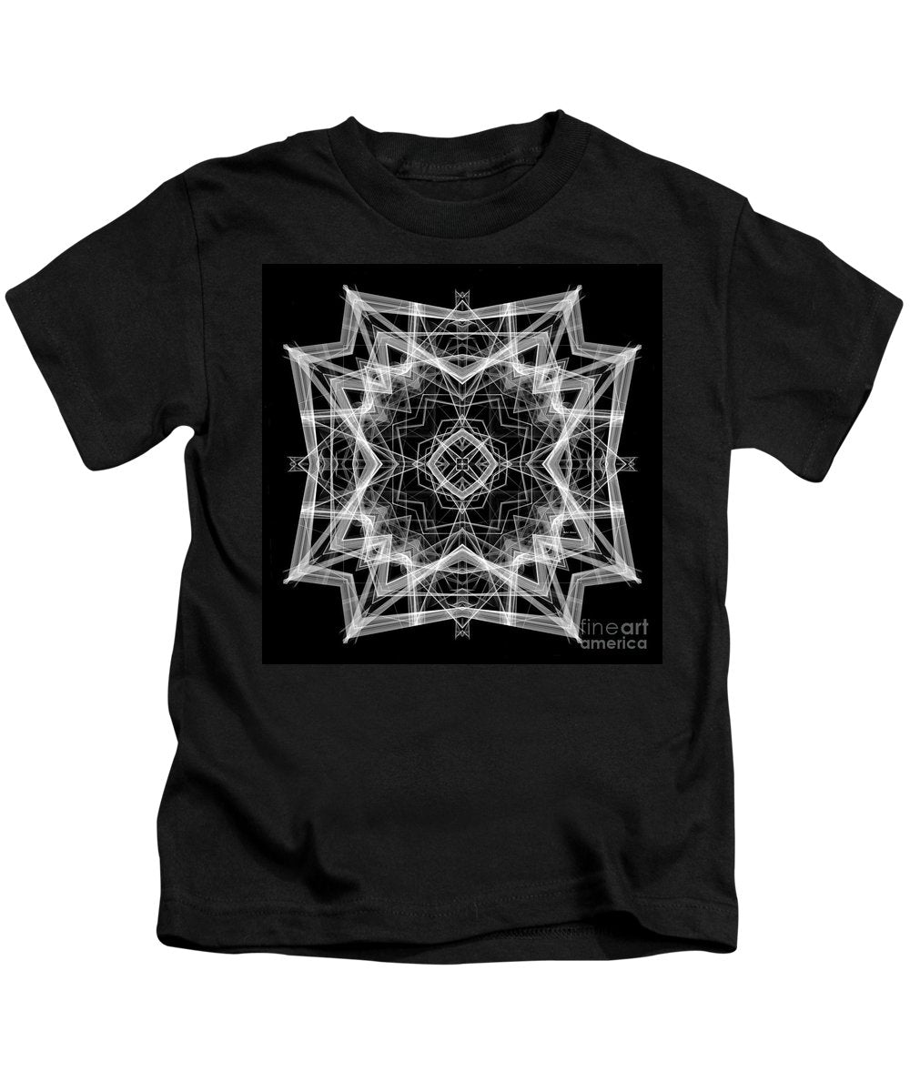 Mandala 3354b In Black And White - Kids T-Shirt