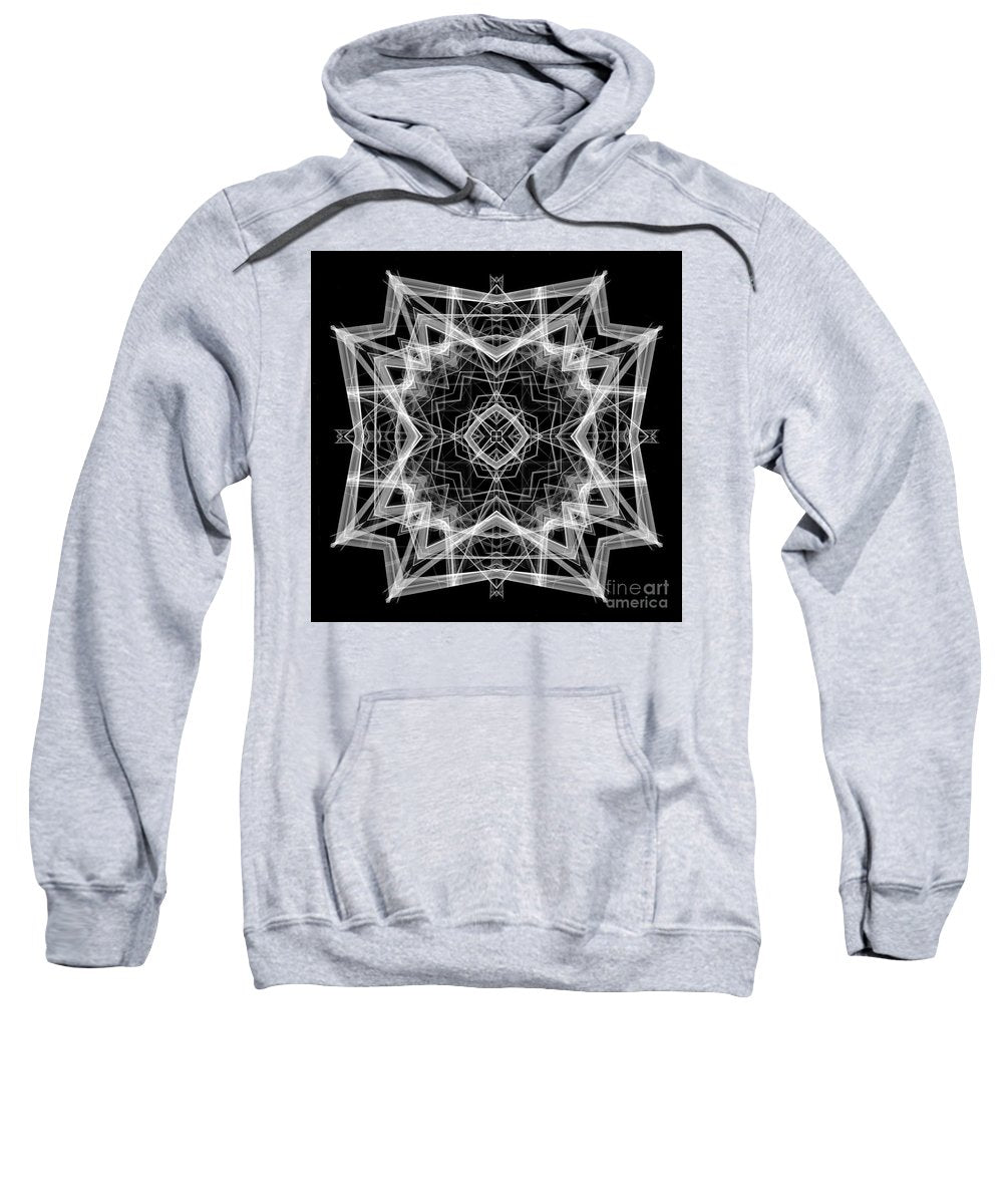 Mandala 3354b In Black And White - Sweatshirt