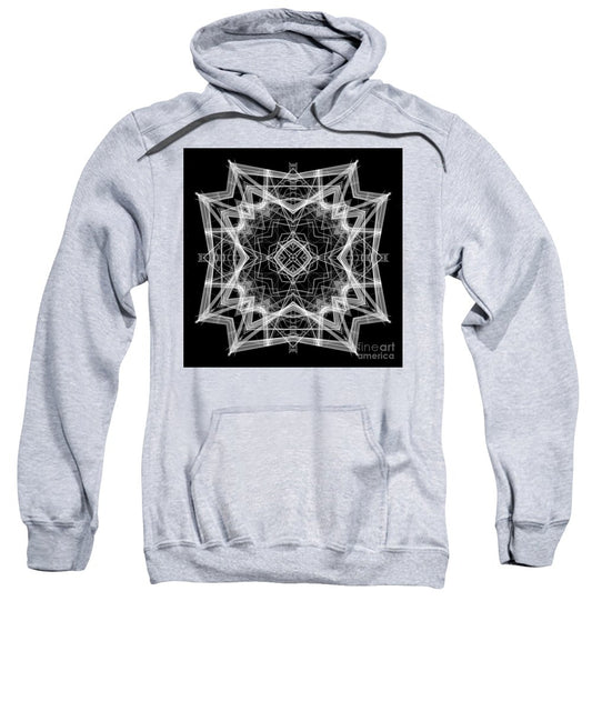 Mandala 3354b In Black And White - Sweatshirt