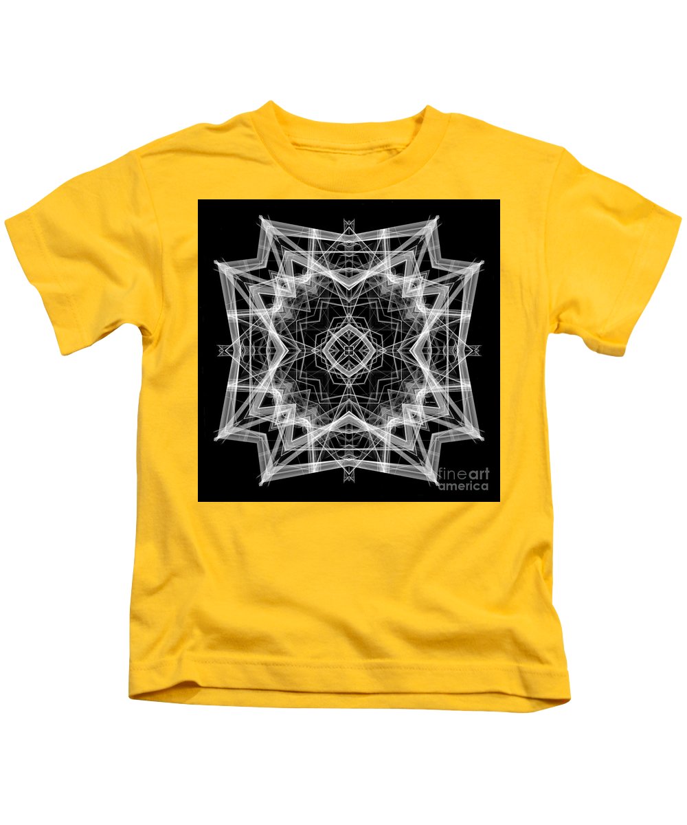 Mandala 3354b In Black And White - Kids T-Shirt