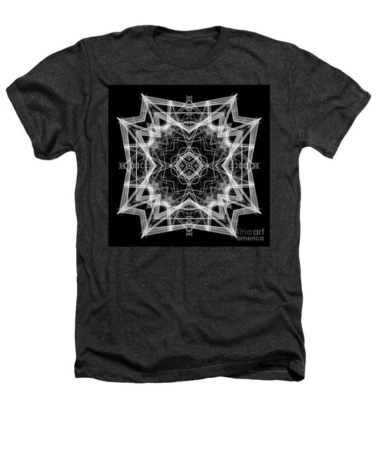 Mandala 3354b In Black And White - Heathers T-Shirt