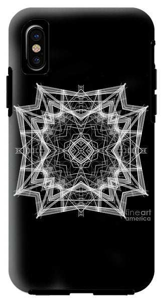 Mandala 3354b In Black And White - Phone Case