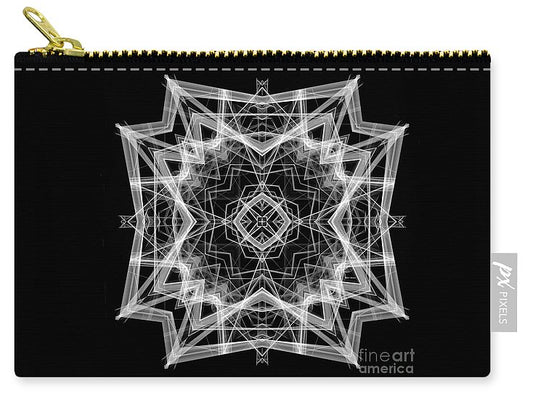 Mandala 3354b In Black And White - Carry-All Pouch