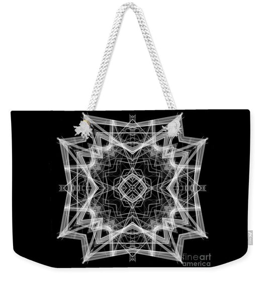 Mandala 3354b In Black And White - Weekender Tote Bag