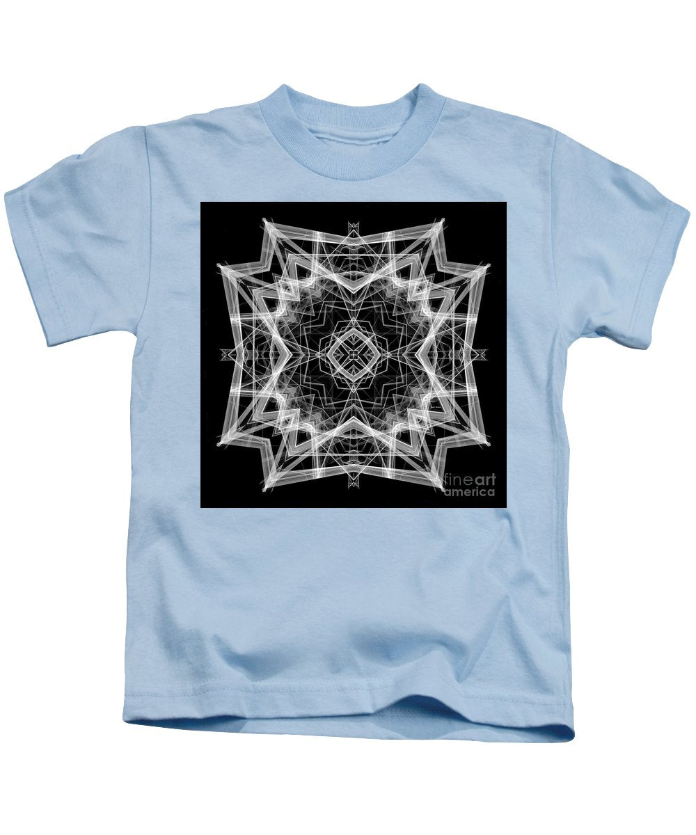 Mandala 3354b In Black And White - Kids T-Shirt