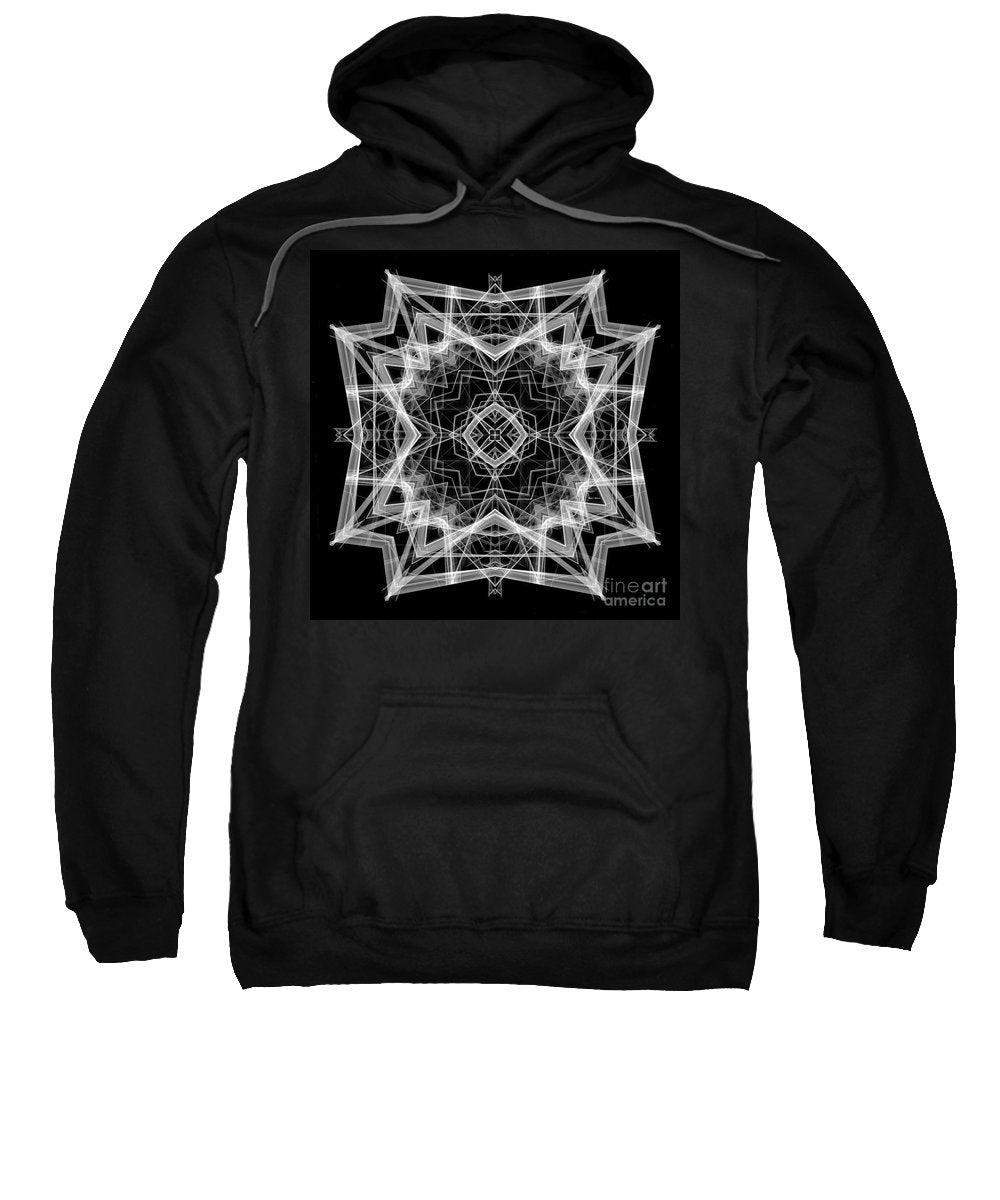 Mandala 3354b In Black And White - Sweatshirt