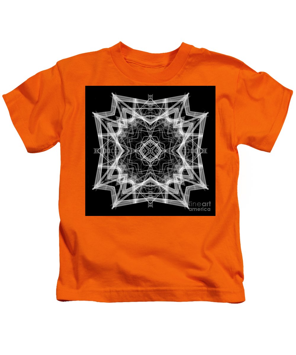 Mandala 3354b In Black And White - Kids T-Shirt