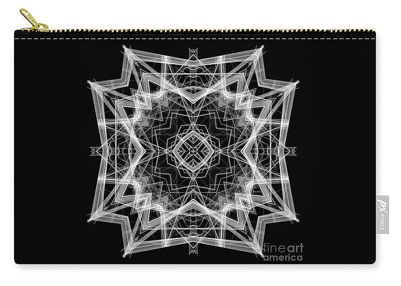 Mandala 3354b In Black And White - Carry-All Pouch