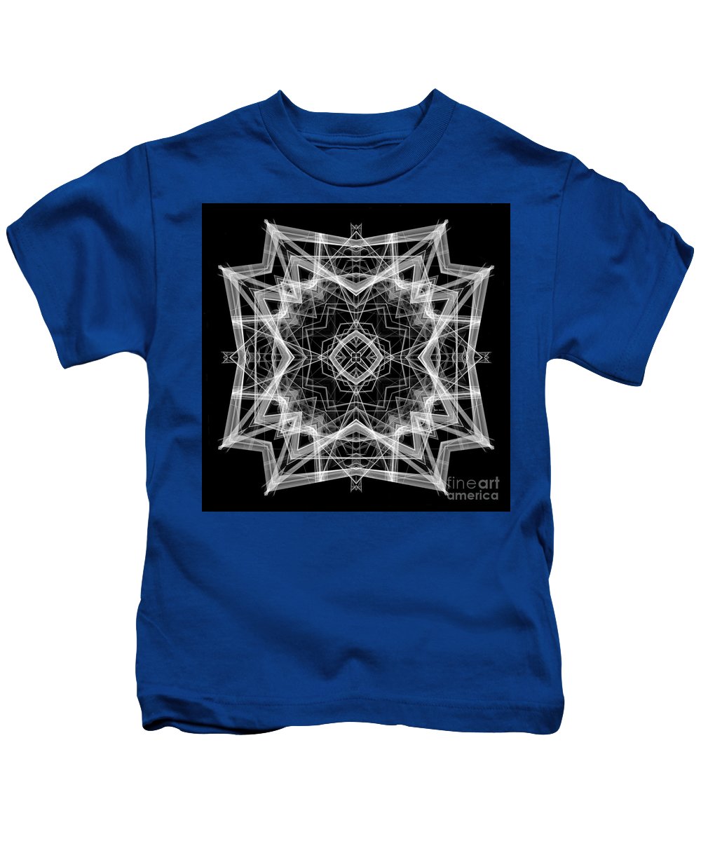 Mandala 3354b In Black And White - Kids T-Shirt