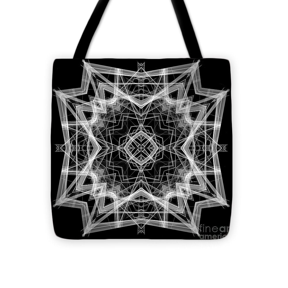 Mandala 3354b In Black And White - Tote Bag